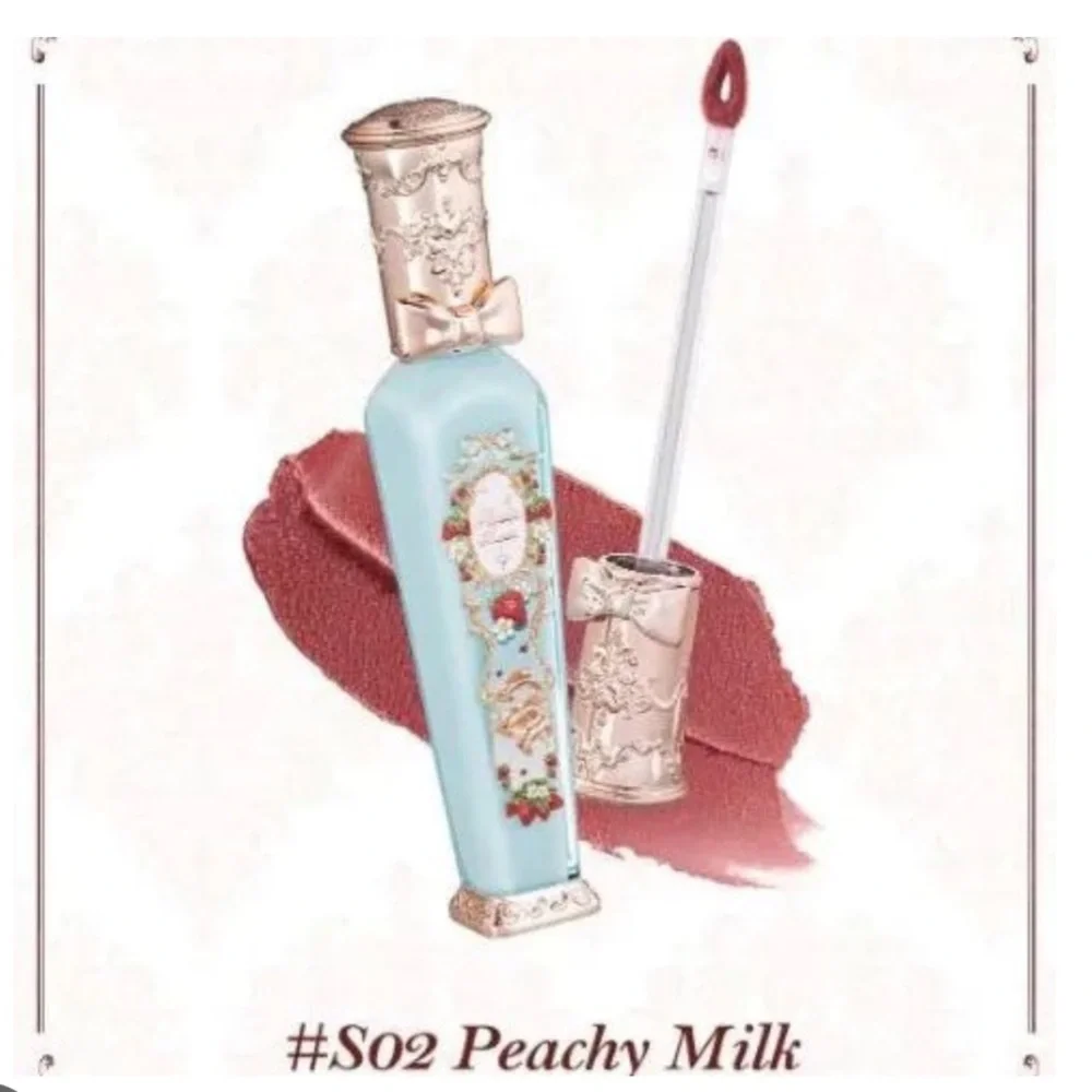 Flower Knows Strawberry Rococo Liquid Lip Cloud Lipstick Peachy Milk S02